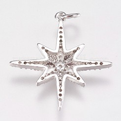 Латунные микро проложить кубического циркония подвески&nbsp;X-ZIRC-E145-52P