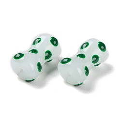 Ручной работы ухабистым Шарики Lampwork&nbsp;LAMP-C012-01C