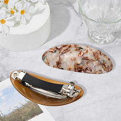 2 шт. 2-х цветные заколки для волос из смолы и железа&nbsp;PHAR-GO0001-07B