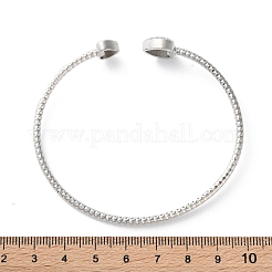 Прозрачный кубический цирконий открытый браслет-манжета BJEW-G737-01P-01