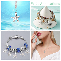 150 шт. подвески в виде морской звезды/морских звезд из сплава в тибетском стиле&nbsp;TIBEP-LP0001-01