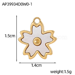 Подвески в виде ракушек из нержавеющей стали 304&nbsp;STAS-OY006-50G