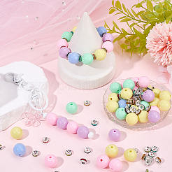 50 шт. Непрозрачные акриловые бусины&nbsp;MACR-SC0002-34