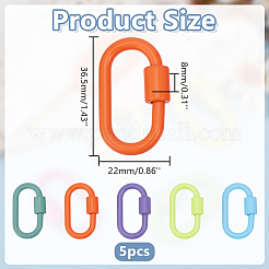 6 шт. 6 стиля карабины из сплава с винтовым фиксатором&nbsp;FIND-DR0002-08B