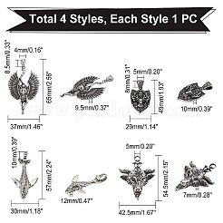 4 шт. 4 больших подвески из нержавеющей стали 304&nbsp;STAS-DC0006-21