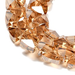 Стеклянные бусины с гальваническим покрытием &nbsp;EGLA-P066-02A-PL01