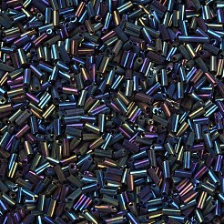 Стеклянные бусины цвета металлик SEED-N005-001-D04