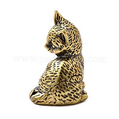 Латунные фигурки кошек миниатюрные статуэтки для домашнего офиса украшение рабочего стола&nbsp;KK-S335-04AB-A