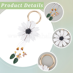 Брелок из кожи и сплава&nbsp;HJEW-WH20022-04B-01