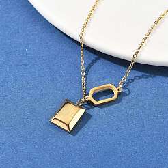 304 нержавеющая сталь цепи браслеты с подвесками для женщин&nbsp;BJEW-U021-11G