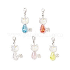 Подвесные украшения из гальванического стекла&nbsp;HJEW-JM03599-02