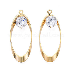 Подвески латунные горный хрусталь&nbsp;KK-N216-411