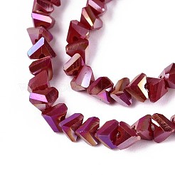 Гальванические непрозрачные стеклянные бусины&nbsp;GLAA-N022-4mm-15