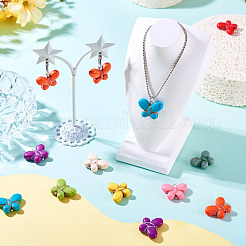 35 шт. синтетические бирюзовые подвески-бабочки&nbsp;PALLOY-TAC0120