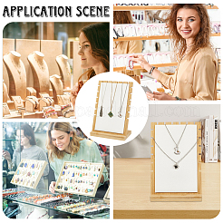 Бамбуковые стенды-органайзеры для ожерелья с наклонной спинкой&nbsp;NDIS-WH20007-01B-01