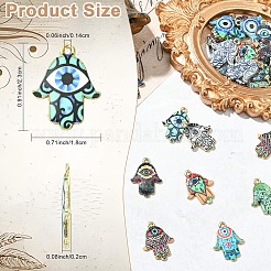 Подвески из сплава с принтом 15 цветов&nbsp;ENAM-YW0006-44