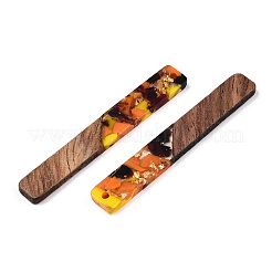 Большие подвески из прозрачной смолы и орехового дерева&nbsp;RESI-TAC0017-42B