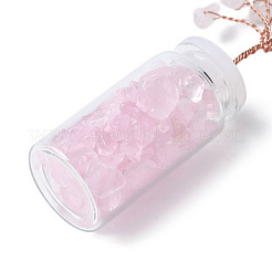 Украшения из натуральной крошки розового кварца&nbsp;LS-DJEW-P021-E01