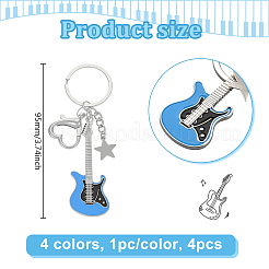 4шт 4 цвета железо с брелоком из сплава&nbsp;KEYC-HY0001-34