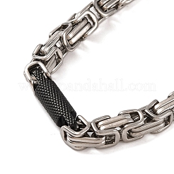 Устойчивое к потускнению вакуумное покрытие pvd 201 нержавеющая сталь колонна византийские цепочки браслеты BJEW-B078-66EBP