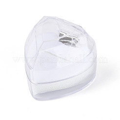 Прозрачные акриловые коробки для хранения колец ко Дню святого Валентина&nbsp;OBOX-T001-01B