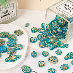 96шт 16 стиля покрытия акриловых бусин&nbsp;PACR-TA0001-09