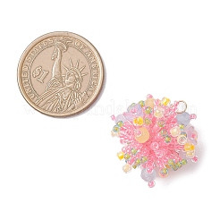 Подвески из стеклянных бусин и окрашенного натурального малайзийского нефрита&nbsp;PALLOY-MZ00998