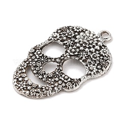 День мертвых украшений тибетского стиля сплава сахарный череп подвески&nbsp;TIBEP-22828-AS-NR