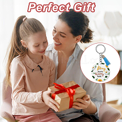 Цветочная тематика наборы для самостоятельного изготовления овальных акриловых брелоков&nbsp;DIY-GO0002-74