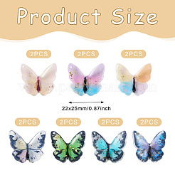 14шт 7 цвета прозрачные подвески из смолы&nbsp;RESI-TA0001-94