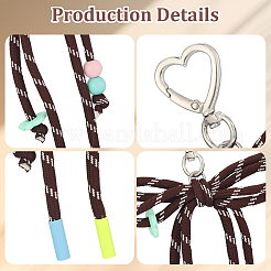 2 шт. 2-х цветные акриловые и полиэстеровые подвесные украшения в виде бантов&nbsp;HJEW-GF0001-61