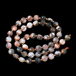 Нити из натуральных бусин красного древесного агата&nbsp;G-K389-B89-01