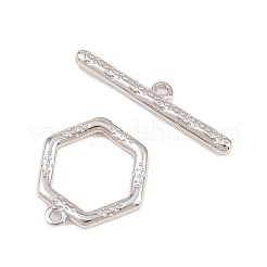 Шестигранные латунные застежки-тоглы&nbsp;KK-G548-40P