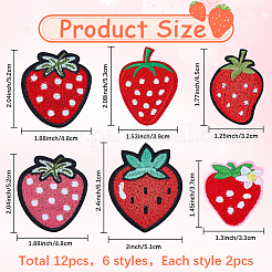 12 шт. 6 стиля тканевой вышивки нашивки на ткань приклеиваемые/пришиваемые PATC-CP0001-09B