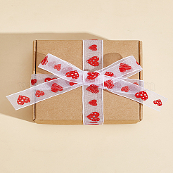 10м полиэстеровая шифоновая лента с принтом&nbsp;ORIB-WH0004-02B-02