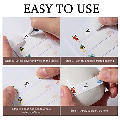 Самоламинирующиеся водонепроницаемые этикетки для детских бутылочек с надписью&nbsp;DIY-WH0504-25E