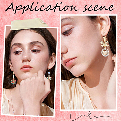 40 шт. 4-х стилевые латунные серьги с застежкой-молнией&nbsp;KK-BBC0010-44