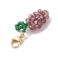 Подвеска в виде винограда из стеклянных бусинок&nbsp;HJEW-MZ00158