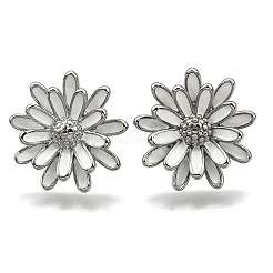 Серьги-гвоздики с цветами из нержавеющей стали 304 для женщин&nbsp;EJEW-R023-02P