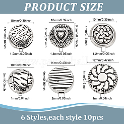 60шт 6 стиля бусины из сплава в тибетском стиле&nbsp;FIND-ME0001-53