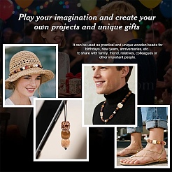 240 шт. 12 деревянных бусины смешанной формы&nbsp;WOOD-YW0001-73