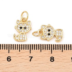 Латунные микропаве прозрачные кубические циркониевые подвески&nbsp;ZIRC-C020-38G