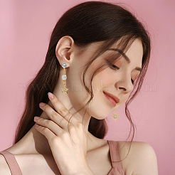 Фурнитура для сережек-гвоздиков из латуни и гайки из пластика&nbsp;KK-FH0003-76