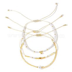 3 шт. 3 стиля плетеных браслетов из стеклянных бусин для женщин&nbsp;LM9516