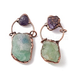 Необработанные грубые натуральные зеленые авантюрины и аметисты большие подвески&nbsp;G-I324-03R-01