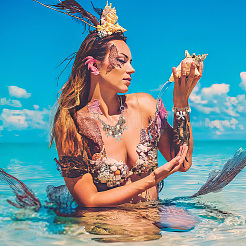 Комплект пляжных украшений из натуральных ракушек и морских звезд SJEW-PH0001-14