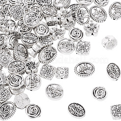 80шт 8 стиля бусины из сплава в тибетском стиле&nbsp;TIBEB-TA0001-31