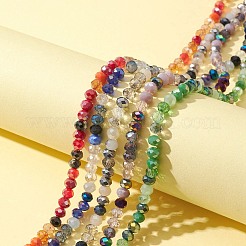 5 нить 5 цвета гальванические стеклянные бусины нити&nbsp;EGLA-FS0001-31