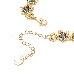 Браслеты из стеклянных бусин в форме звезд&nbsp;BJEW-MZ00260