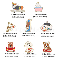 8шт 8 стиля подвески из сплава с эмалью&nbsp;ENAM-FP0002-76